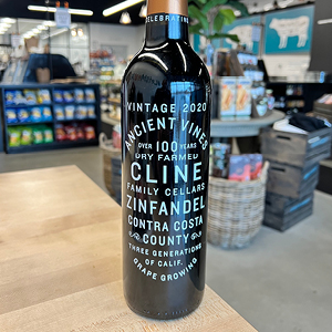 A bottle of CLINE Zinfandel